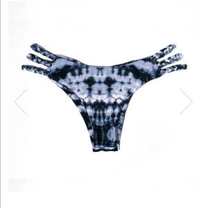 Black acid wash bikini bottom